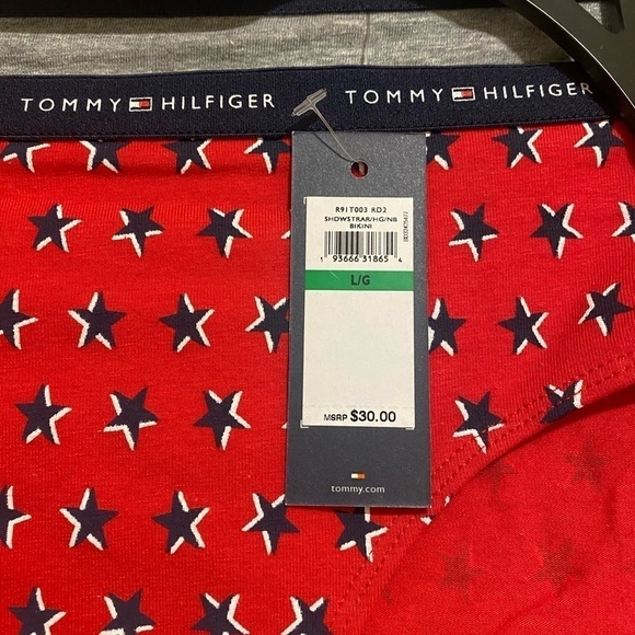 NWT TOMMY HILFIGER 3 PACK RED & BLUE UNDERWEAR SIZE LARGE - Picture 2 of 3